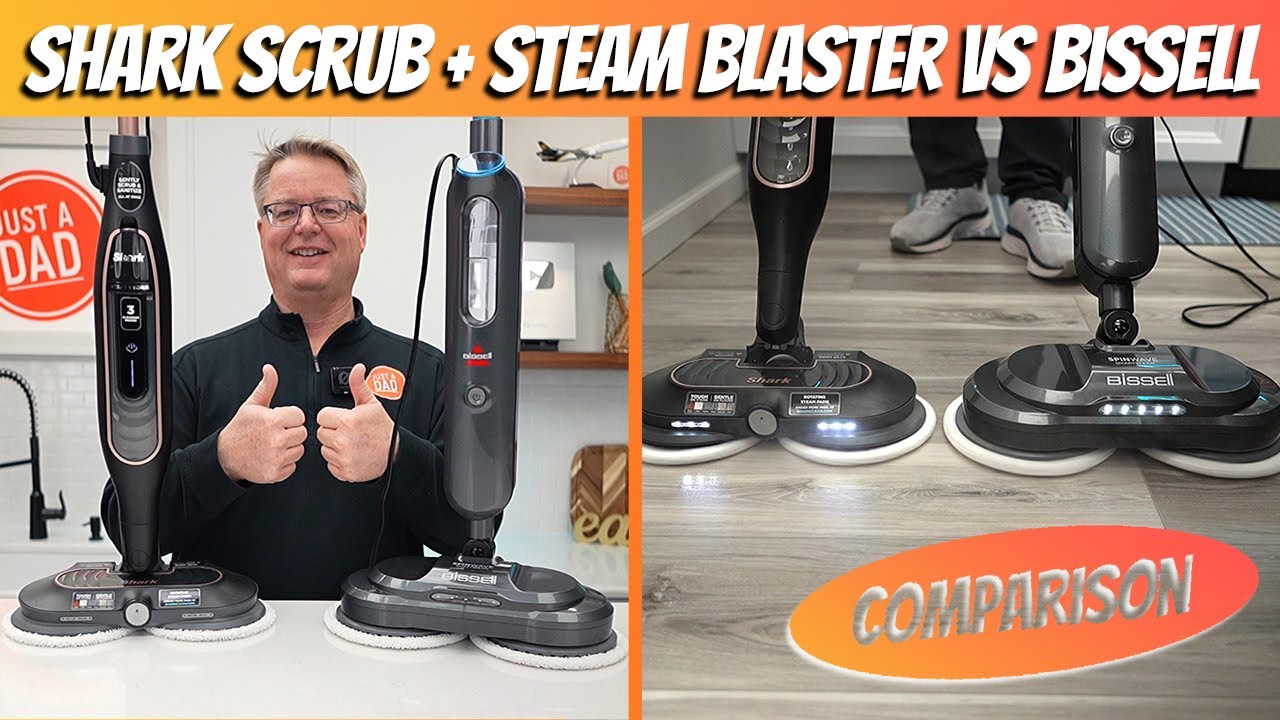 Сравнение паровых и скрабовых бластеров Shark Steam и S7201 и Bissell SpinWave Smart Steam 3897A