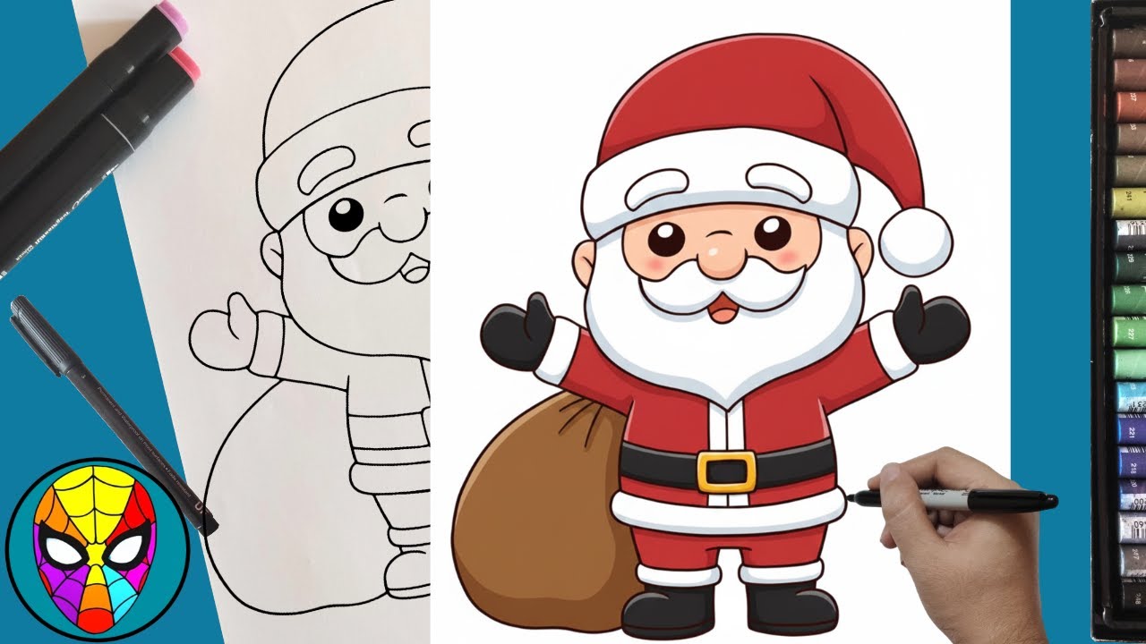 How To Draw Santa Claus | Christmas Tutorial