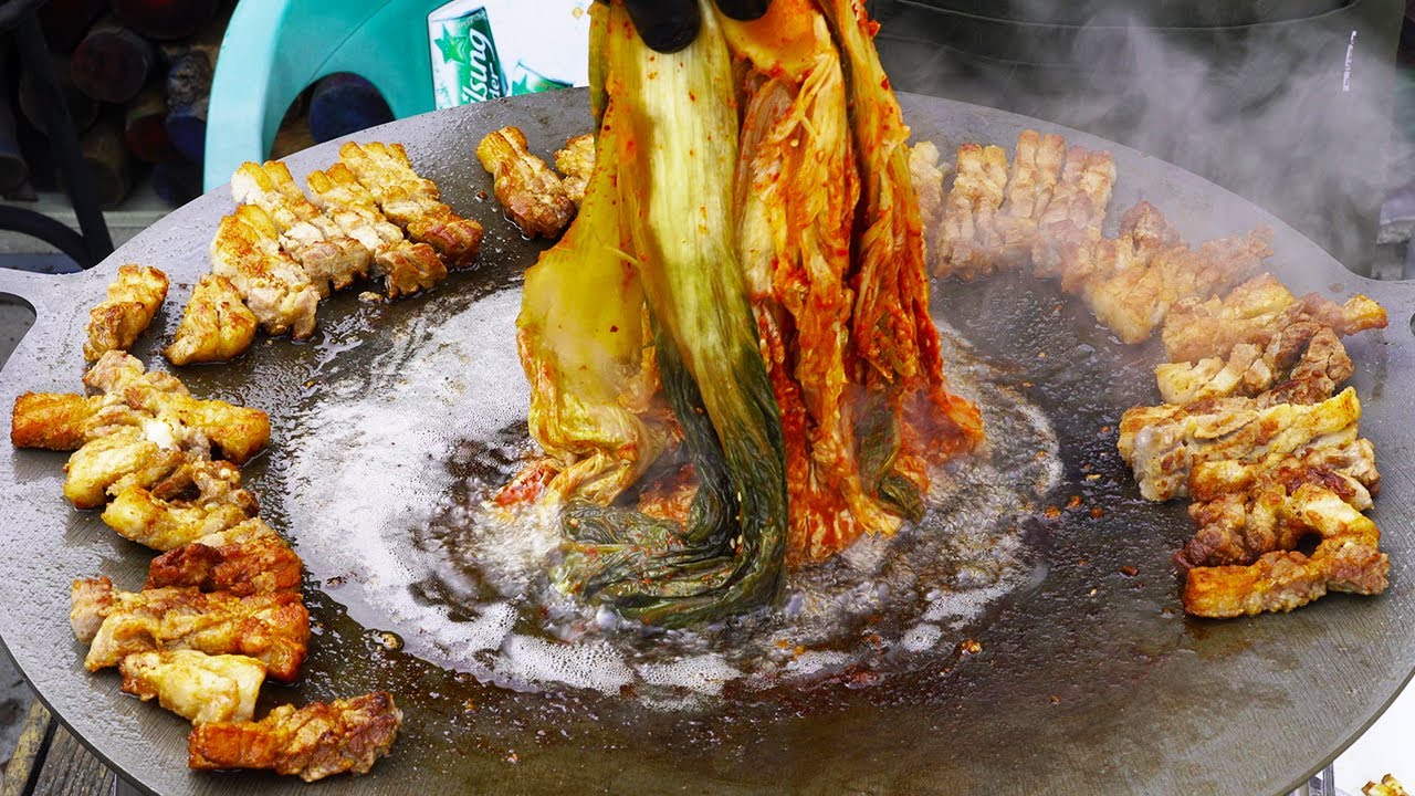 잘못굽고 있던 삼겹살!! 제대로 알려드립니다! 벌집삼겹살+그리들+김치+라면 풀코스!