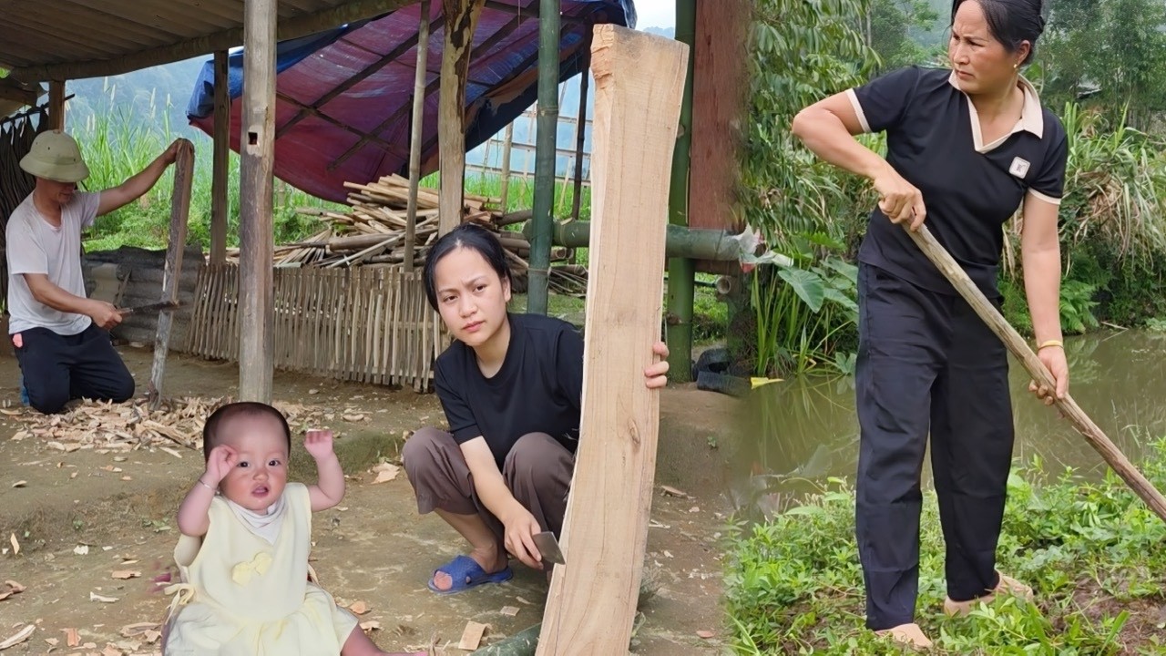 Mrs. Hoc immediately went to help Chinh when she saw her husband there