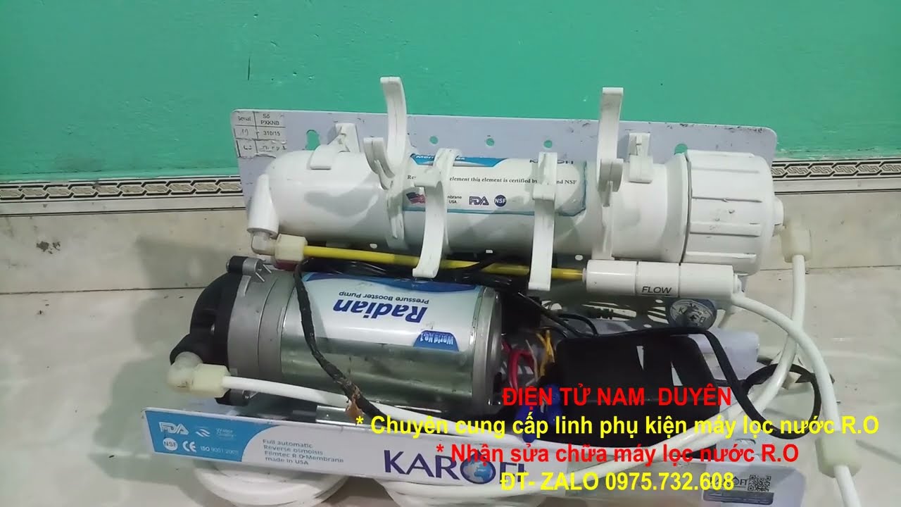 Sửa máy lọc nước R.O mọi thứ hoạt động bình thường nhưng vòi nước chảy yếu.