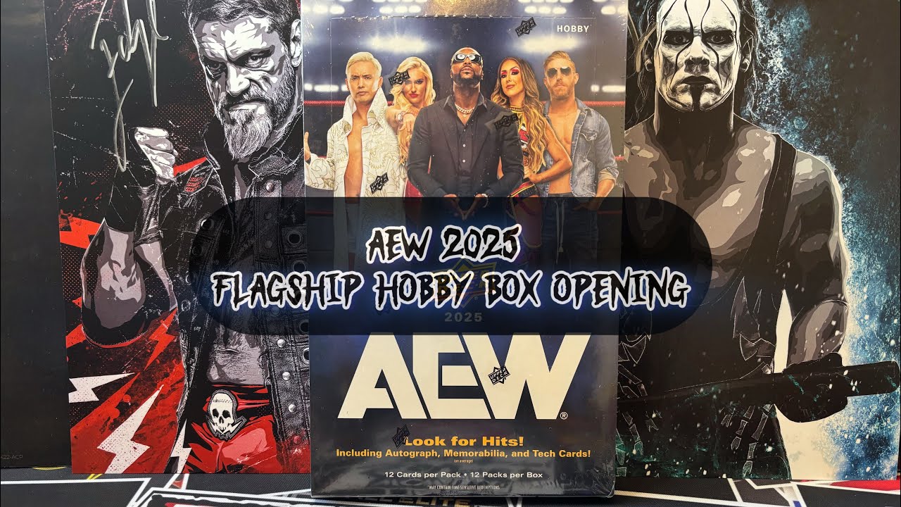 Opening AEW Upper Deck 2025 Flagship hobby box of wrestling cards