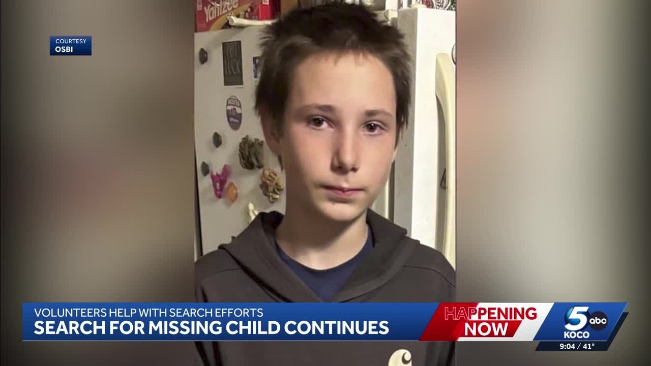 Urgent search for missing 12-year-old Oklahoma boy continues a week after he was last seen