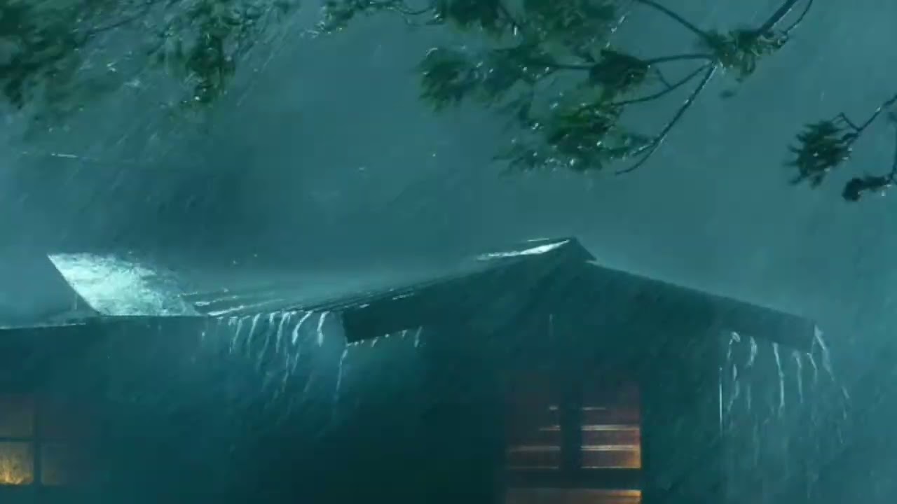 It's Raining With Strong Winds, Go to Sleep Now||Night Sleep 0.9||#rain 