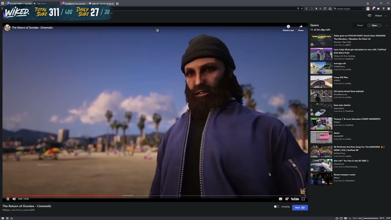 WIKED REACTS To The RETURN Of DUNDEE |GTA 5| NOPIXEL RP|