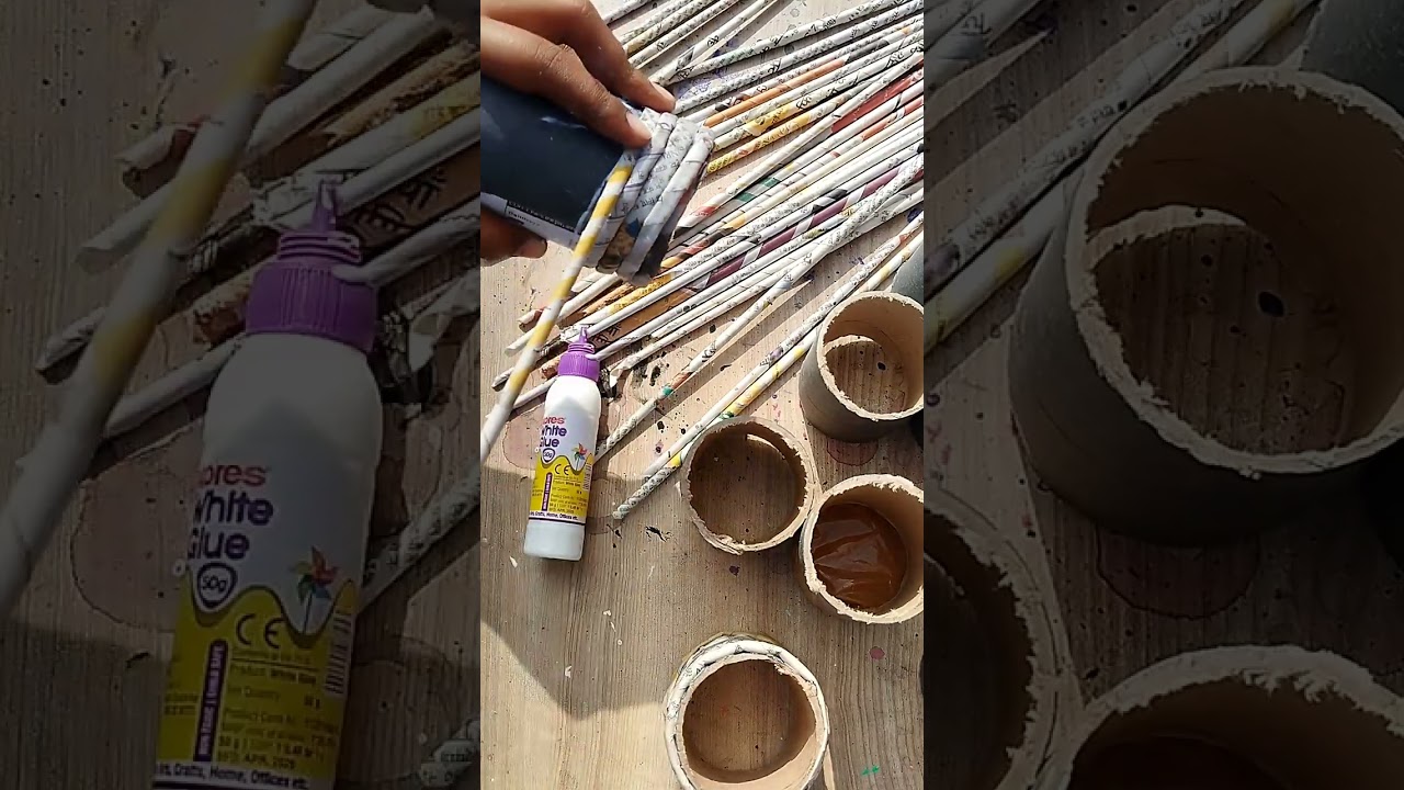 Pen stand by newspaper 😃#craft #wastetobest #viral 