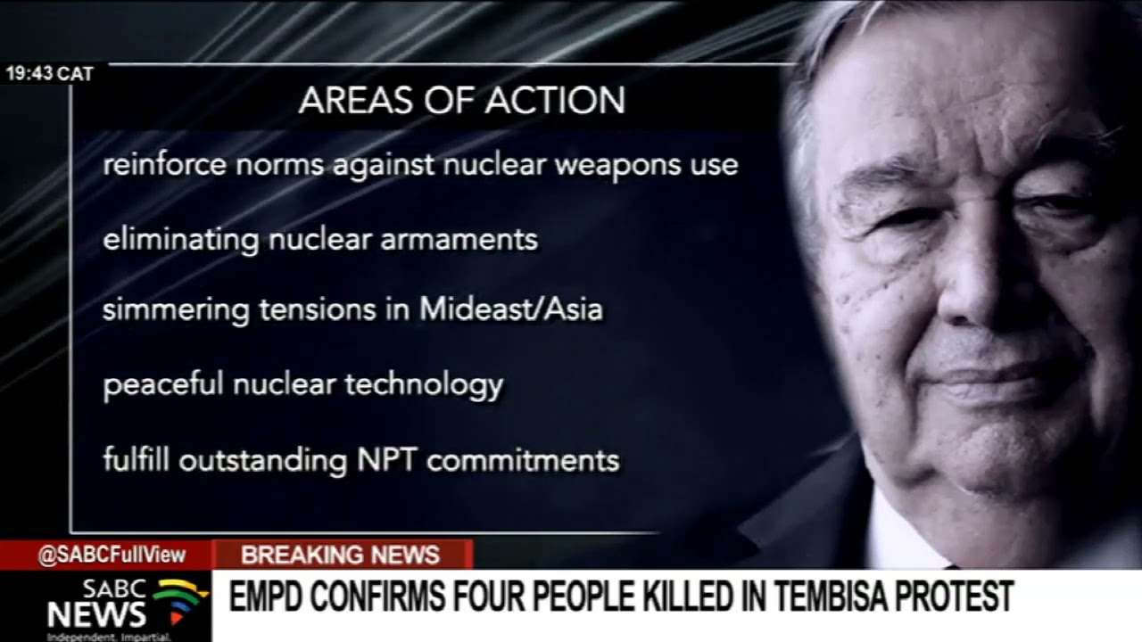 Non-Proliferation Treaty I UN SG warns humanity 'one miscalculation away from nuclear annihilation