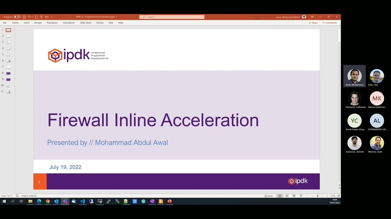 Inline Acceleration - Firewall - July 19th 2022 8am PT - Mohammad Abdul Awal