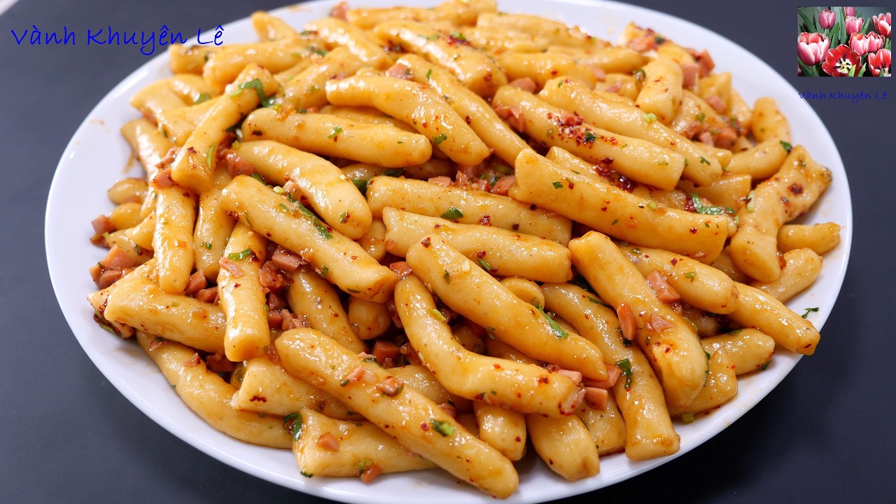 Bạn có Khoai Tây không? Làm ngay Món này Giống như Bánh Gạo Hàn Quốc, Bánh Gạo Tokbokki, Vanh Khuyen