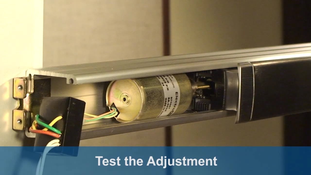 Adjusting Von Duprin EL Exit Devices