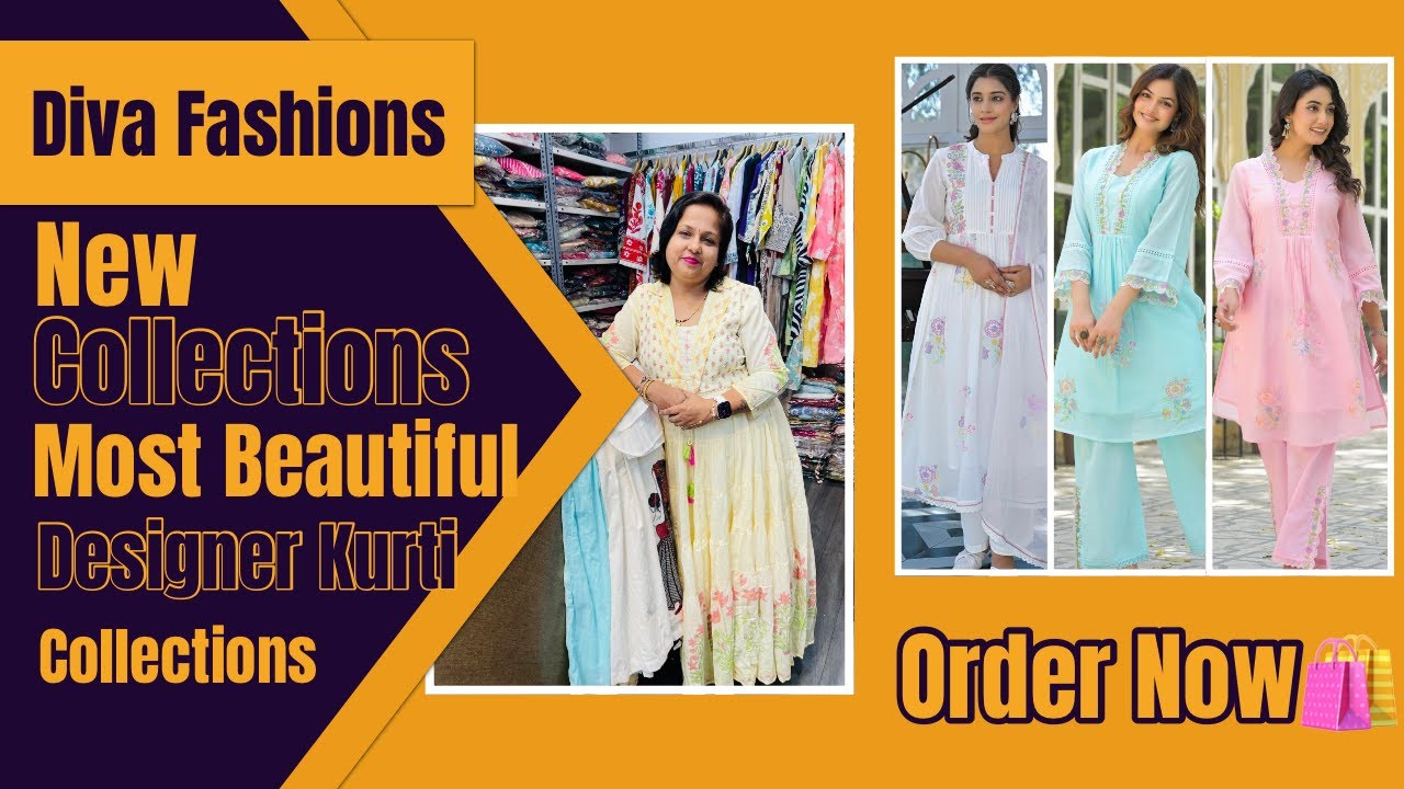 Diva Fashions : New Designer Kurti Collections Most #trendy & #beautiful #cottonkurti #viralvideo
