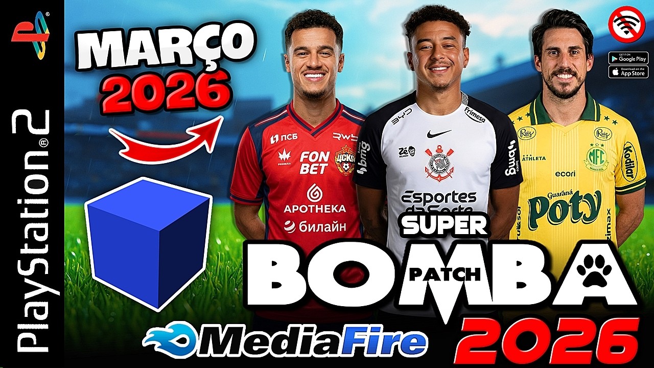 BOMBA PATCH 2026 (PS2) MEDIAFIRE DIRETO (SÉRIE A, B, e C + ATUALIZAÇÃO) GAMEPLAY AETHERSX2 / PPSSPP
