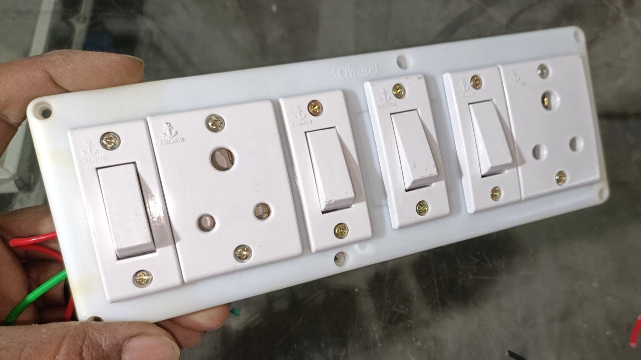 4 switch 2 socket connection. /. 2 socket 4 switch connection in hindi / how to make extension bord