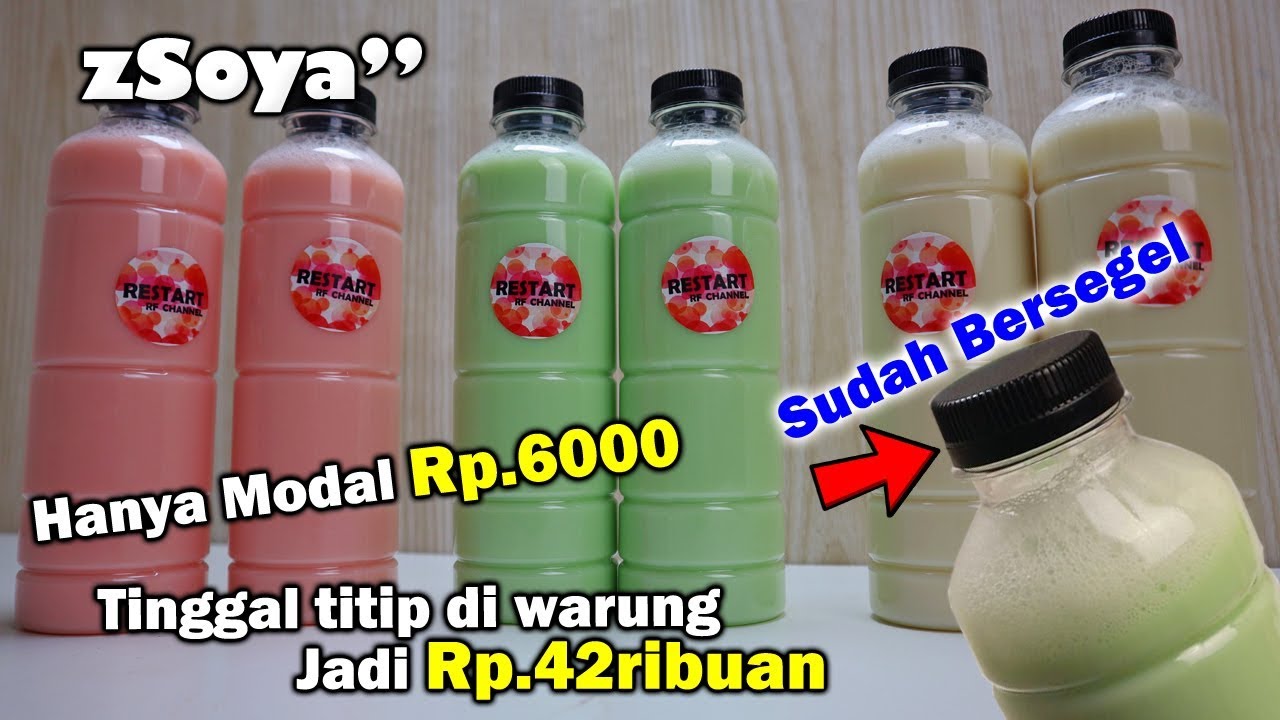 TERNYATA ! JUALAN SOYA SARI SUSU KEDELAI HANYA MODAL Rp.6000 JADI 42RIBUAN - LENGKAP CARA MEMBUAT