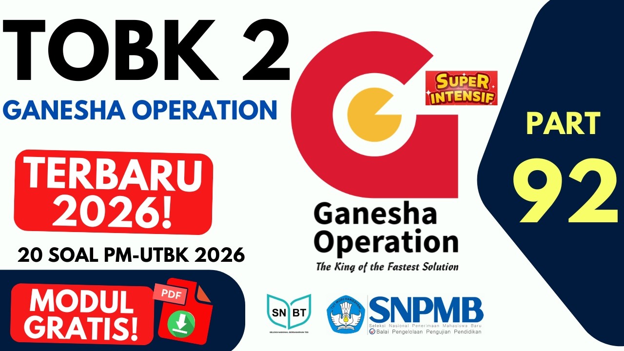 20 Soal PM SNBT 2026 Terbaru GO Super Intensif 2 + Pembahasan Lengkap (Wajib!)