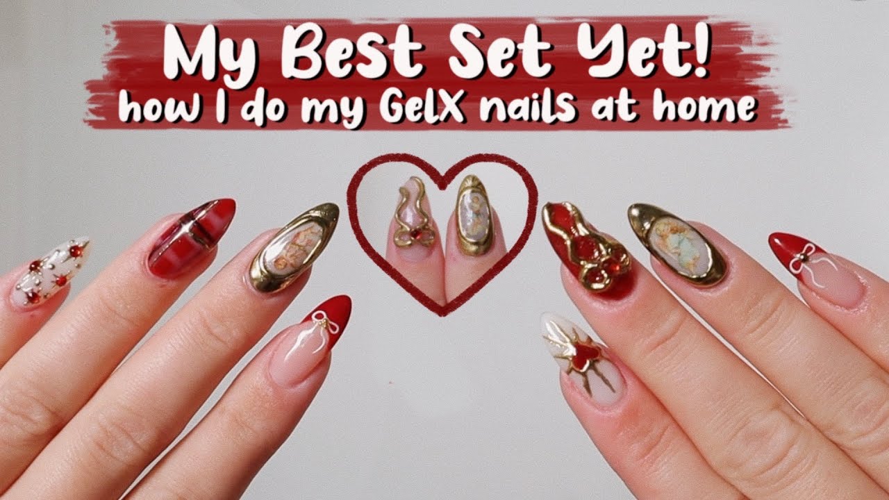 How I Do My Gel-X Nails AT HOME! | Julia Adams