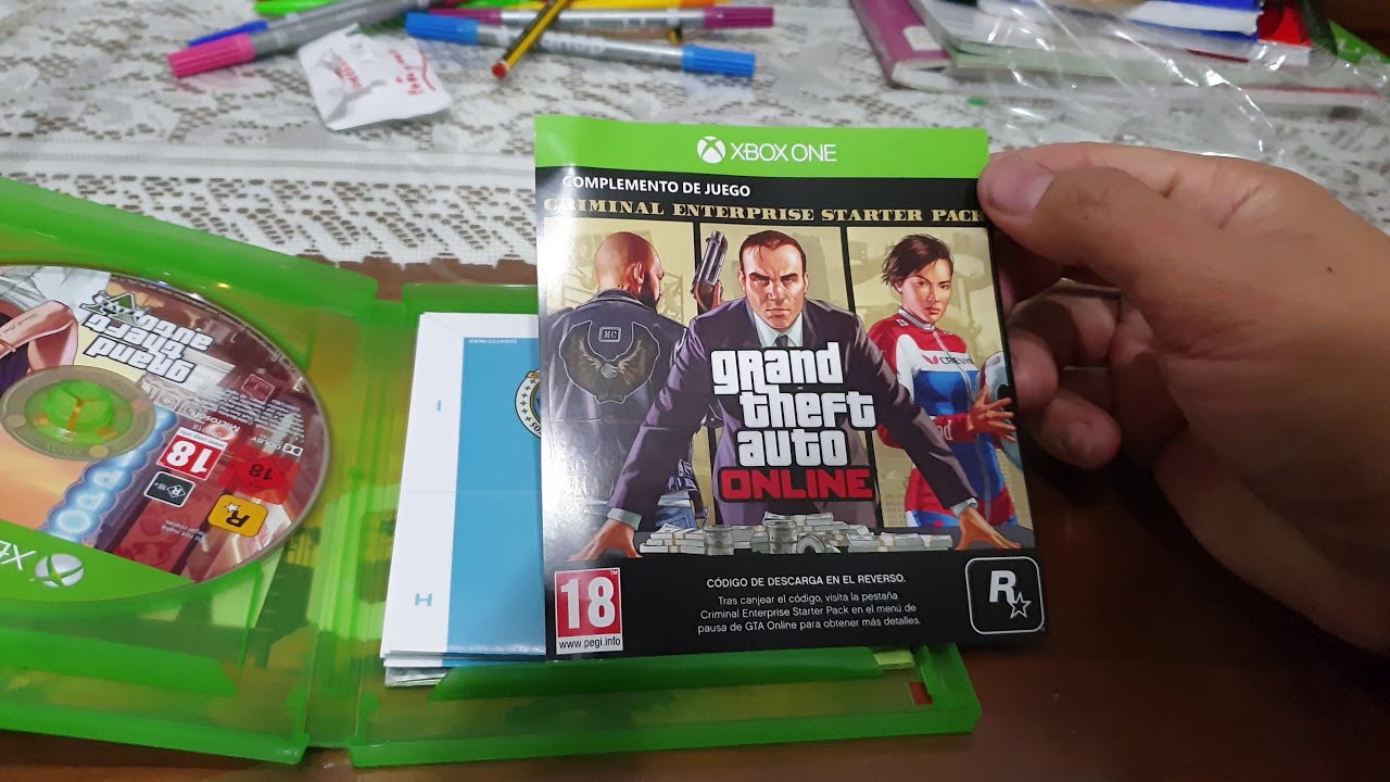 Unboxing GTA V Premium Edition Xbox One Español