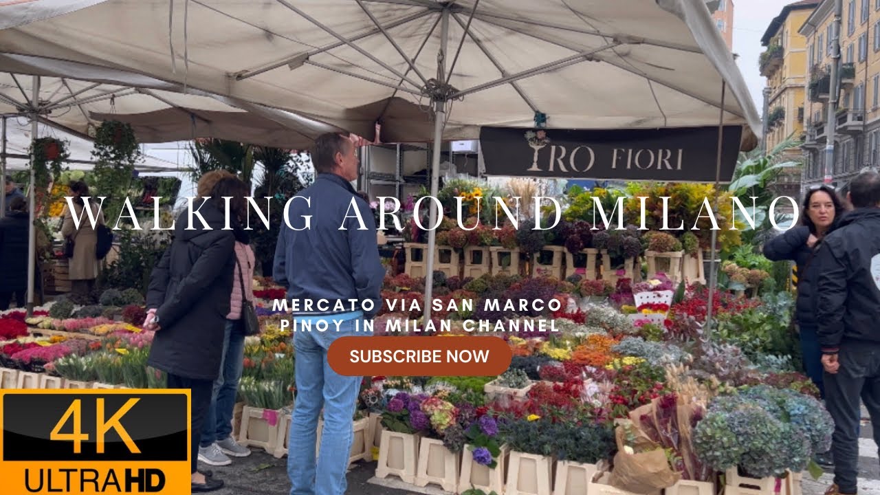 4k Walking Tour || Mercato San Marco || Pinoy in Milan Channel.
