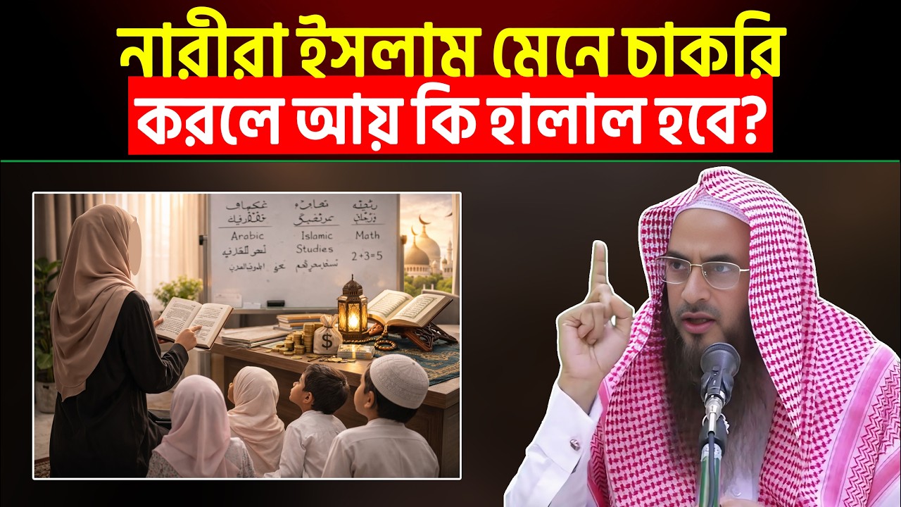 নারীরা ইসলাম মেনে চাকরি করলে আয় কি হালাল হবে? Sheikh Motiur Rahman Madani