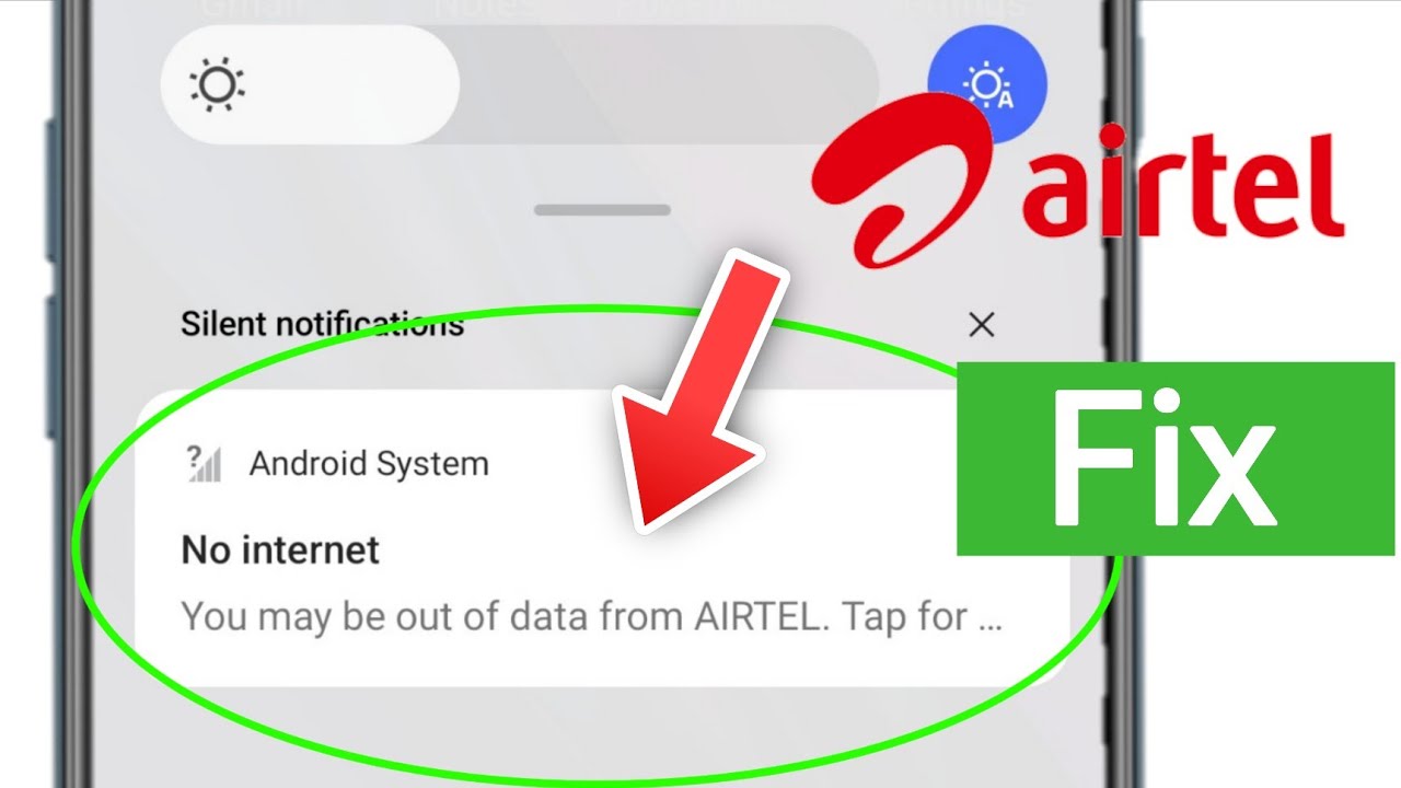 No internet you may be out of data from airtel || You may be out of data.tap for more options