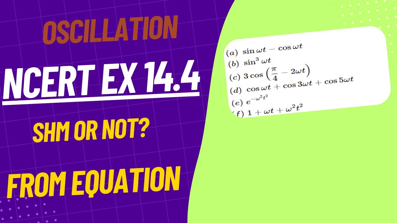SHM vs Periodic vs Non-Periodic Motion | NCERT Oscillations Ex 14.4 | JEE NEET