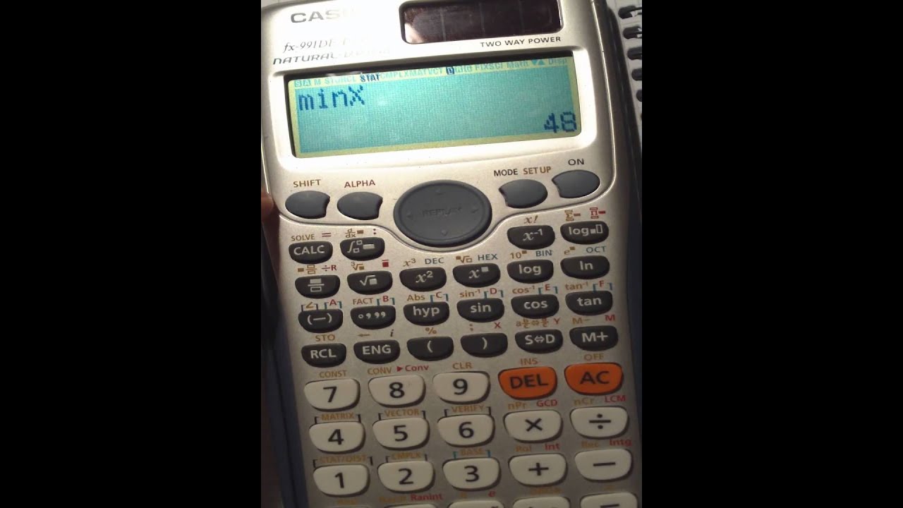 Casio fx991 DE PLUS Q1, Q3, Median, Min, Max, 5 number summary
