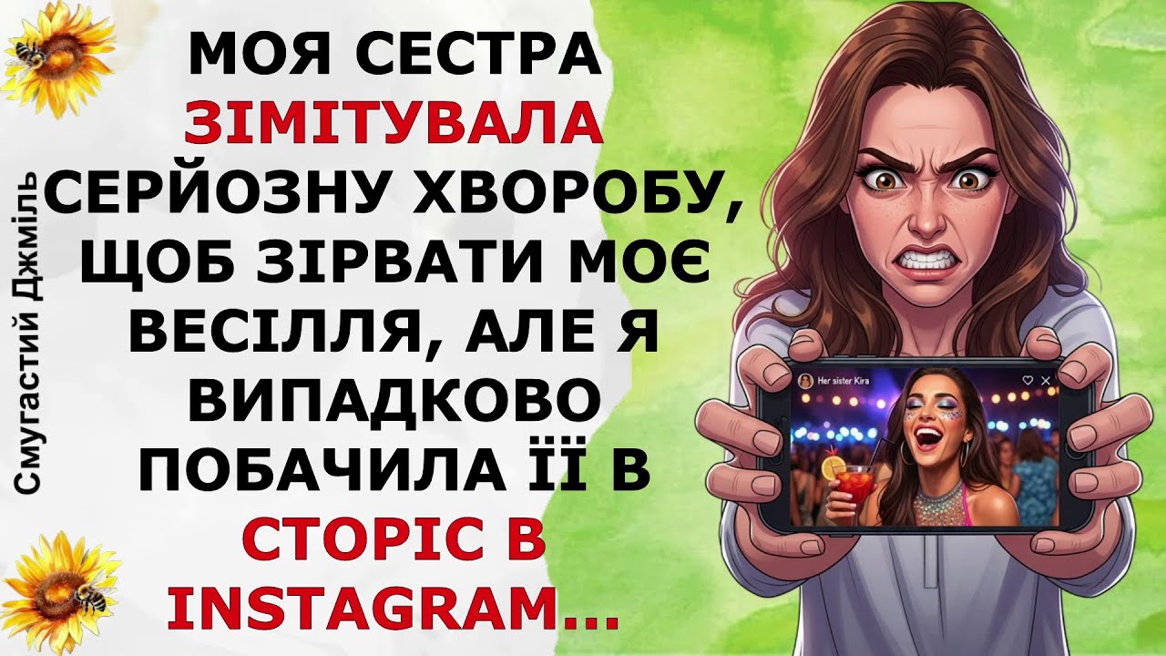 Моя сестра зімітувала хворобу, щоб зірвати моє весілля, але я  побачила її в сторіс в Instagram...