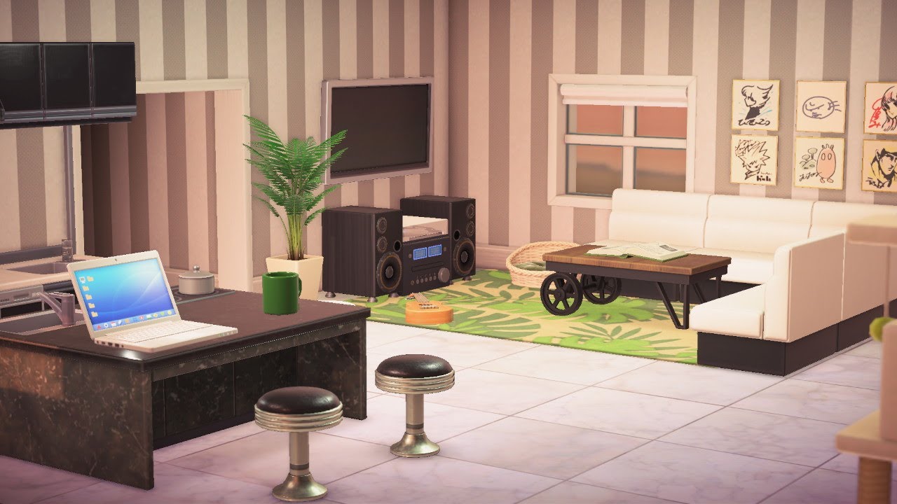 Modern Living Space | Interior Design | Animal Crossing New Horizons