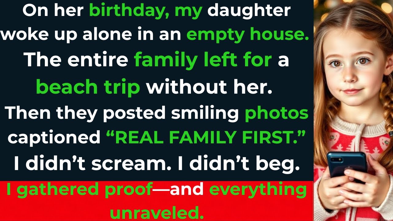 My husband’s family left my daughter alone in an empty house — on her birthday trip…