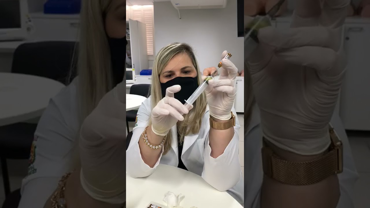 Aspirar medica&ccedil;&atilde;o seringa