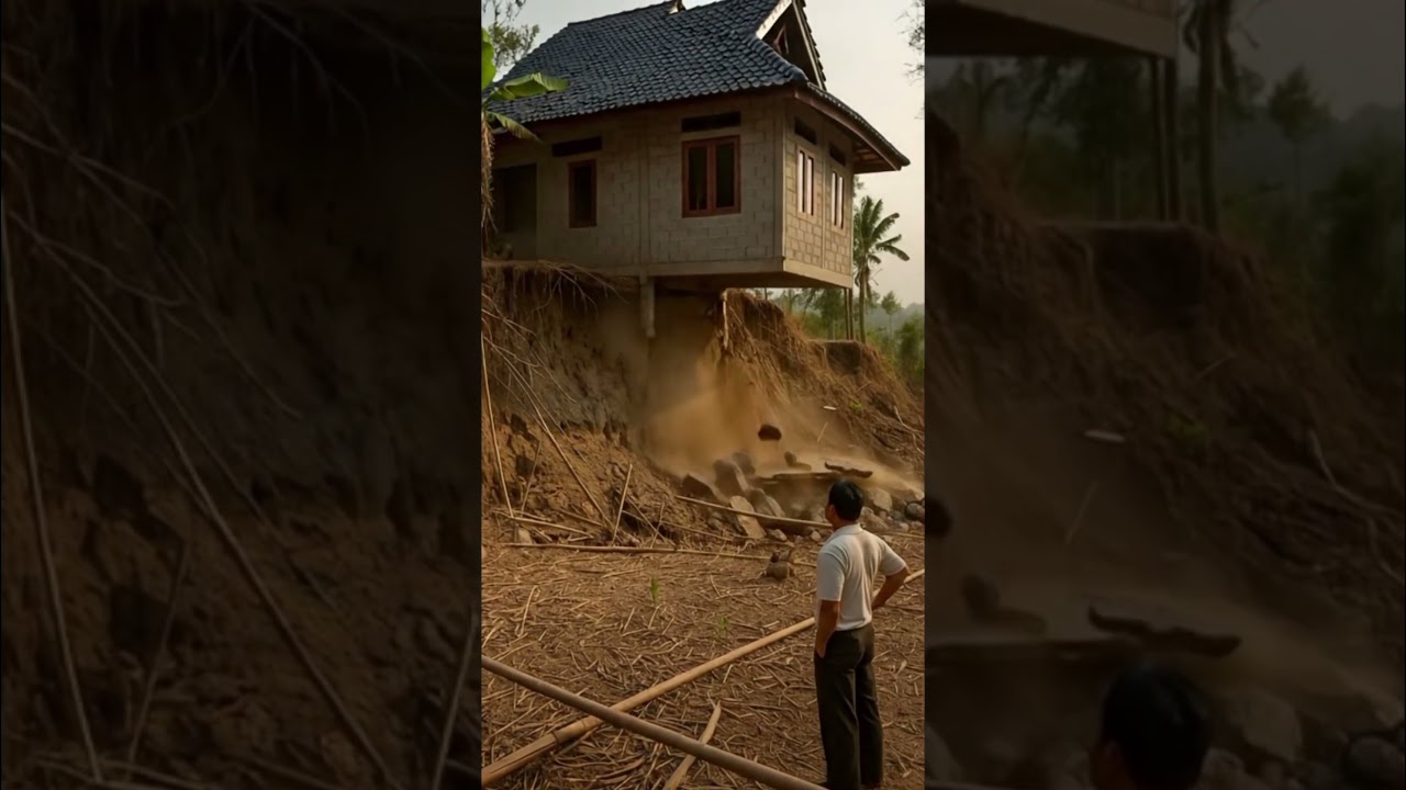 Rural House Collapse: Epic Destruction! #Cinematic #HouseCollapse