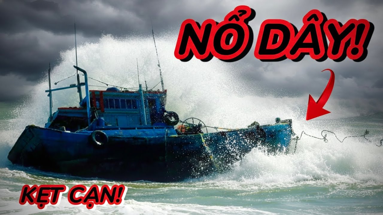 KINH HOÀNG! Ảnh Hưởng Bão Số 2 Khiến Ghe Cào Ra Biển Lagi Mắc Cạn – Kéo Căng Dây Đến Mức NỔ TUNG!