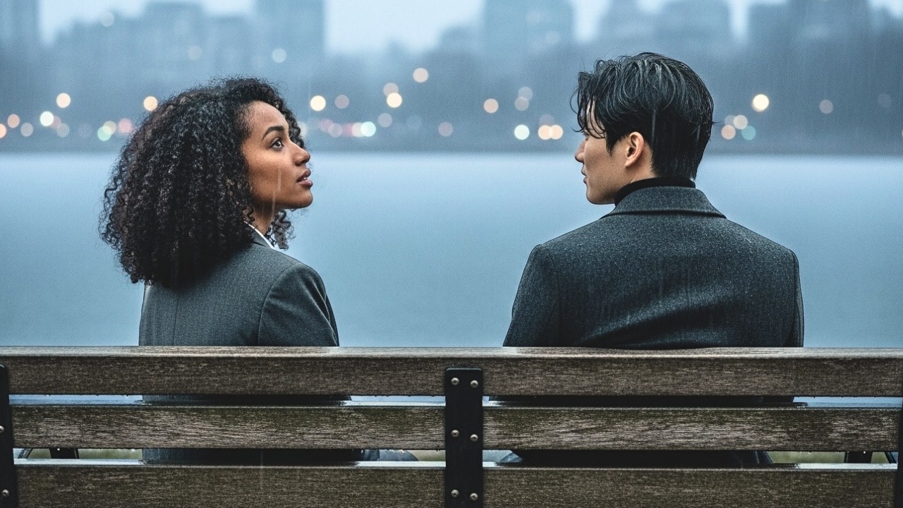 They shared a bench in the rain — and talked like they’d known each other for years