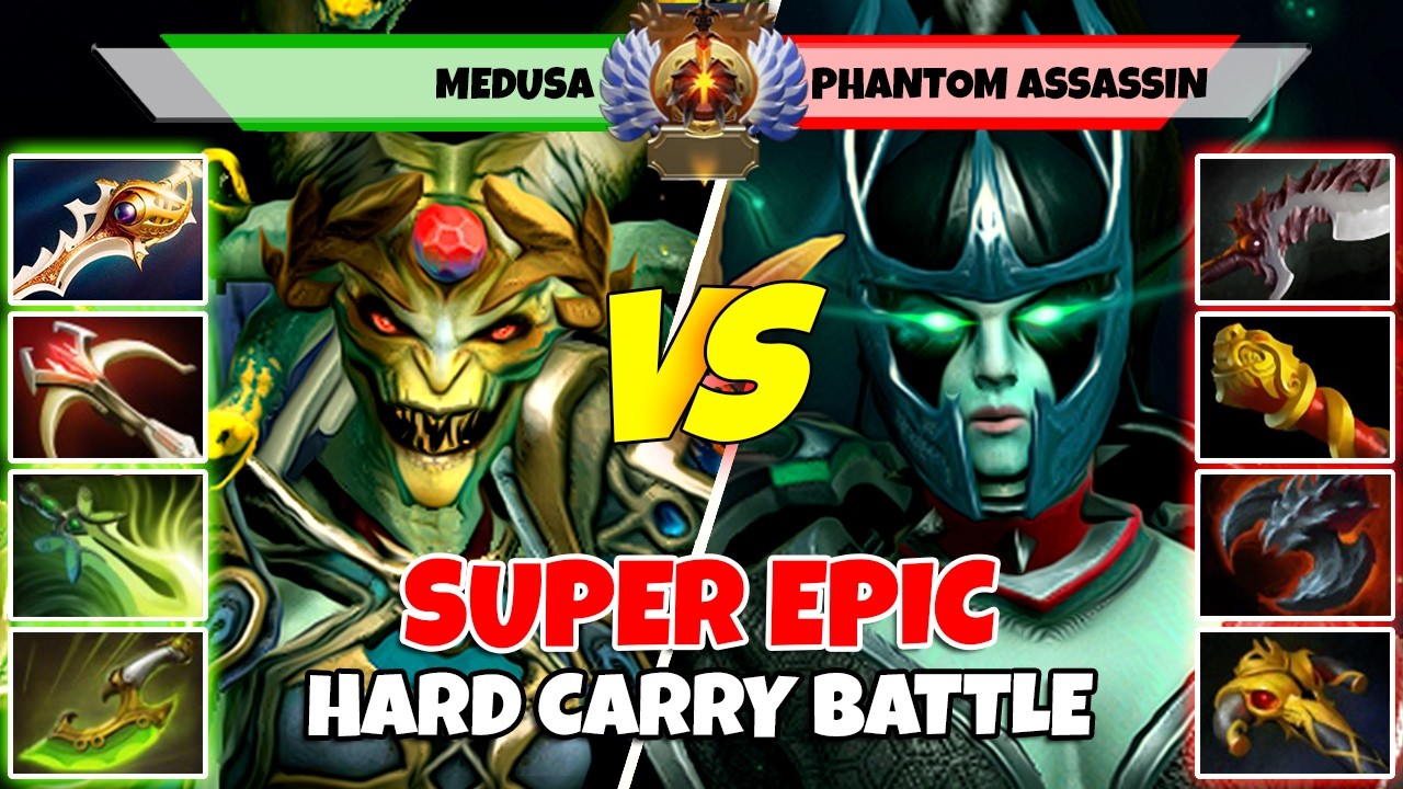 MEDUSA (Carry) vs PHANTOM ASSASSIN (Carry) - Epic Battle Of Ancient Rank Dota 2 Players - Z Dota 2