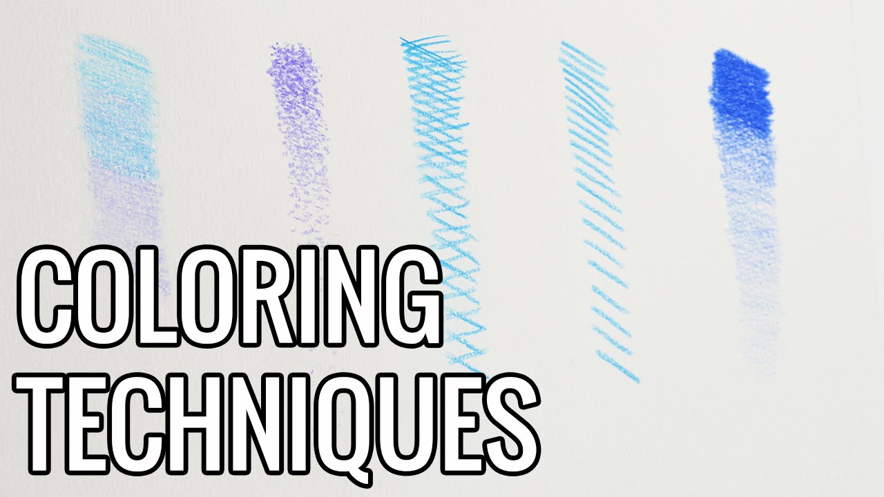 5 Different Pencil Crayon Coloring Techniques