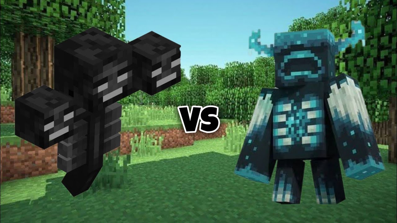 Minecraft Warden vs Wither (Close Fight) 