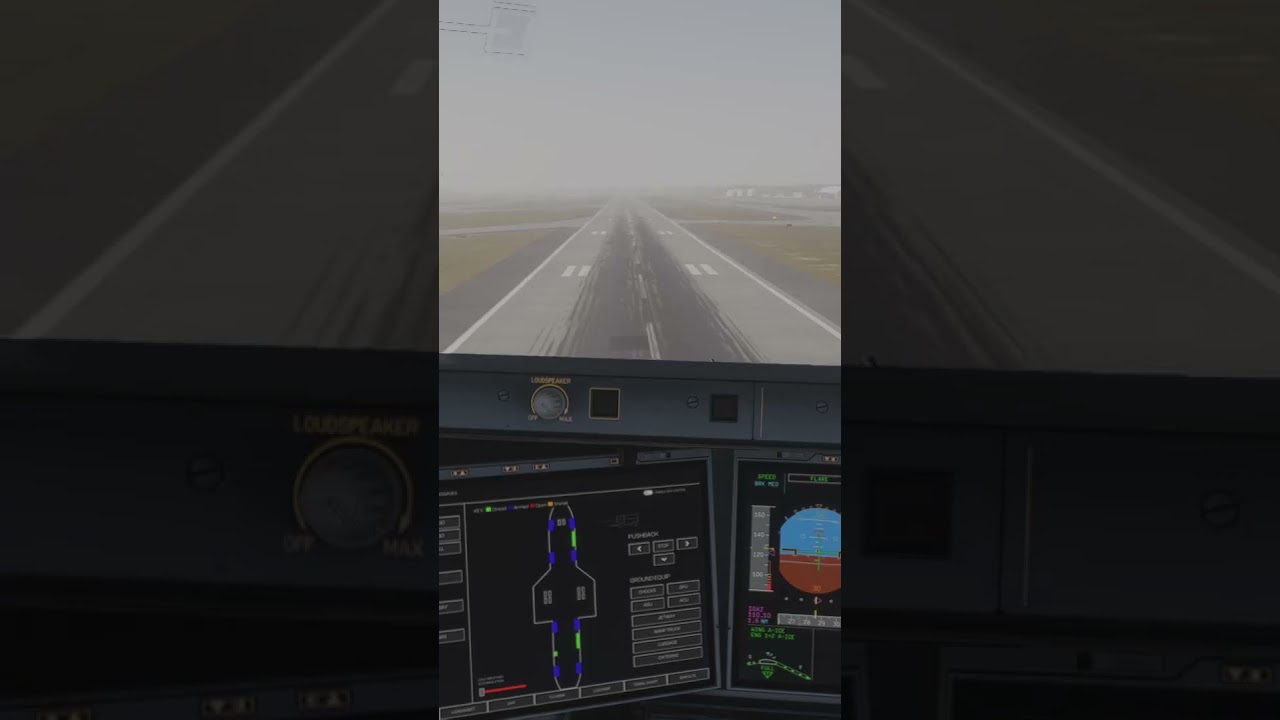 39 KNOT GUST WIND Landing in Atlanta, Delta Airlines IniBuilds A350: #msfs #shorts #landing #vatsim