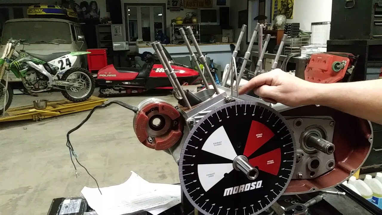 Harley XR750 cam timing with degree wheel camshaft assembly part 5