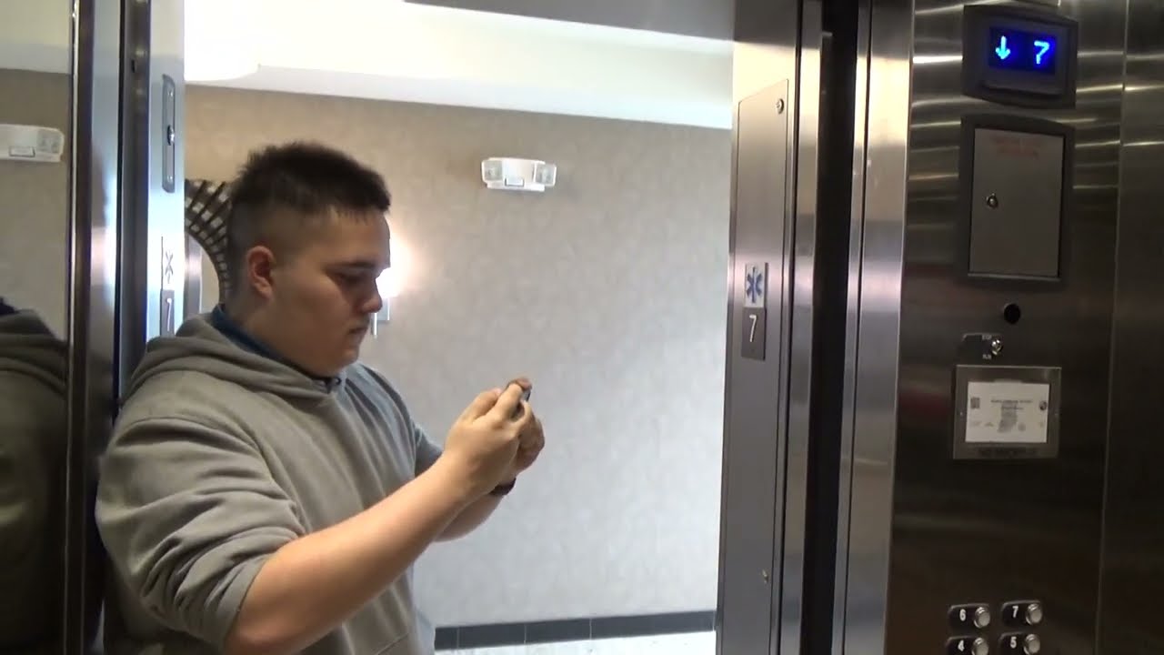 Thyssenkrupp MRL Traction Elevators at Drury Inn and Suites, Lafayette, Indiana (With @ElevatorDude)