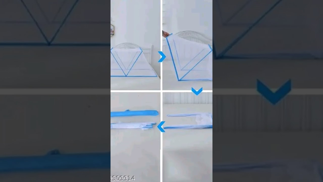 Mosquito Net for Single Bed 5G Foldable Machardani Polyester Strong 30GSM mesh PVC Coated