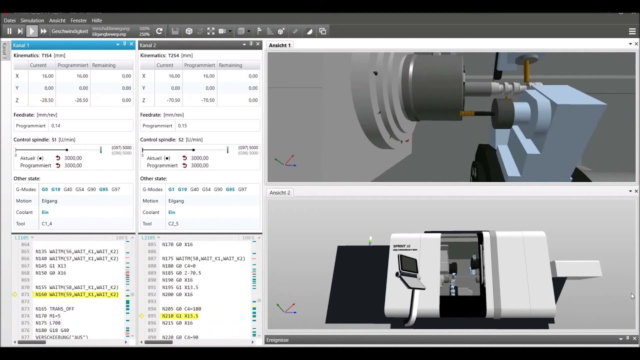 DMG Mori Sprint 65 3T - Mehrkanal Programmiersystem - CAD CAM - Programmer V5