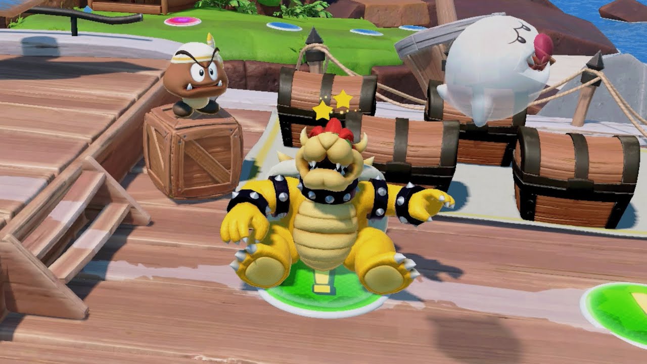 Super Mario Party Jamboree - Bowser vs Toadette vs Birdo vs Boo - Goomba Lagoon