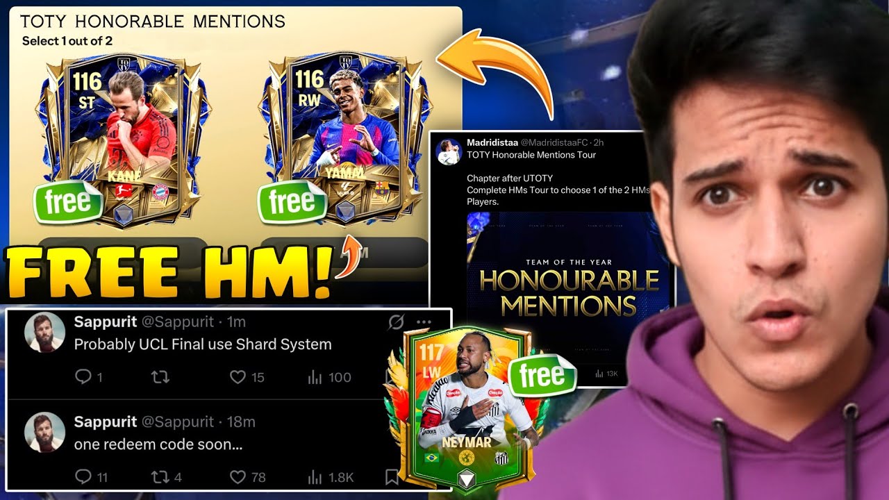 1 X FREE UTOTY Honourable Mentions?! Shard System Returns 💀 in UCL  || FC MOBILE 