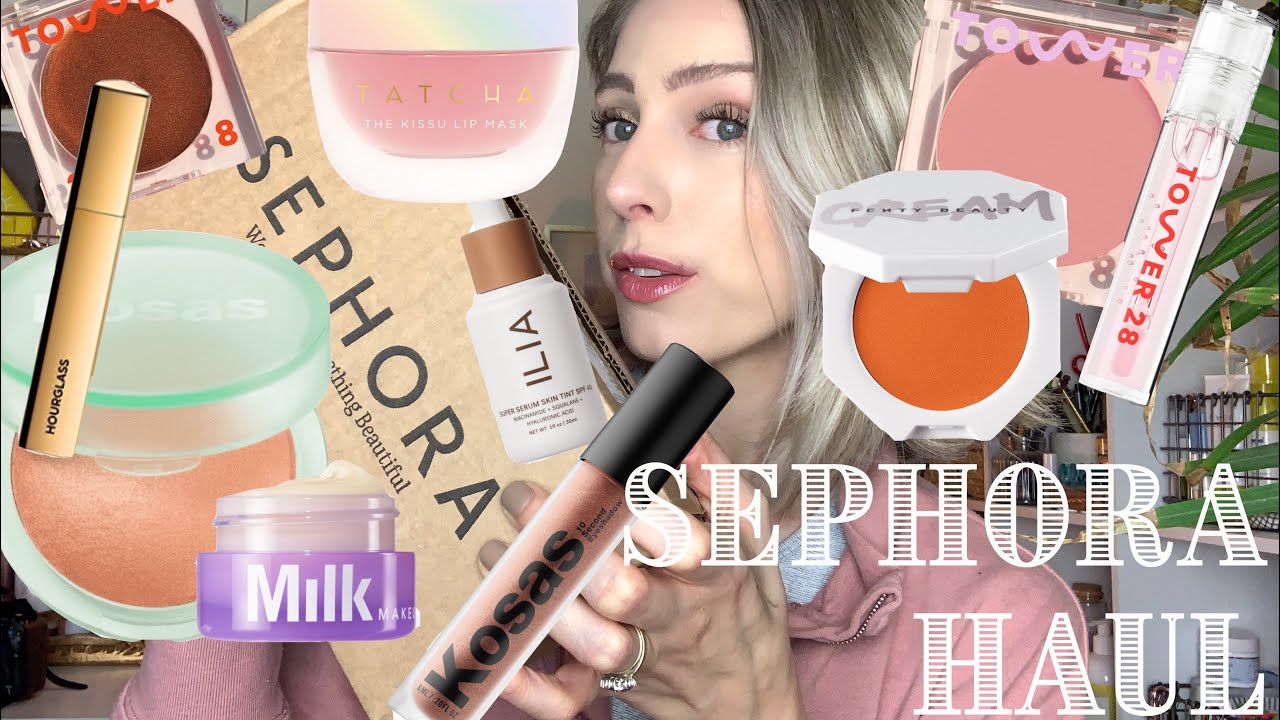 SEPHORA MAKEUP HAUL | Swatches, Demos, Impressions | FENTY, TOWER 28, KOSAS, ILIA, HOURGLASS, & MORE