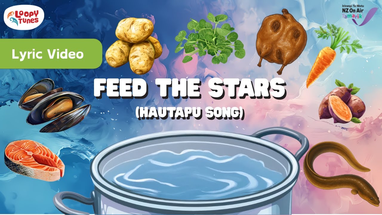 Feed The Stars | Lyric Video | Hautapu Song | Matariki For Tamariki | Bilingual Māori