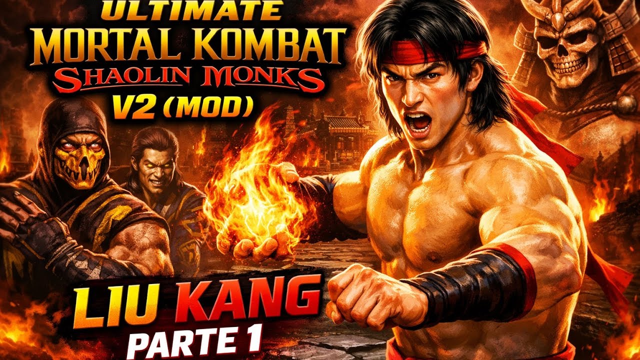 Ultimate Mortal Kombat Shaolin Monks V2 (Mod) - Liu Kang | Parte 1 | EMU PS2 ⚡