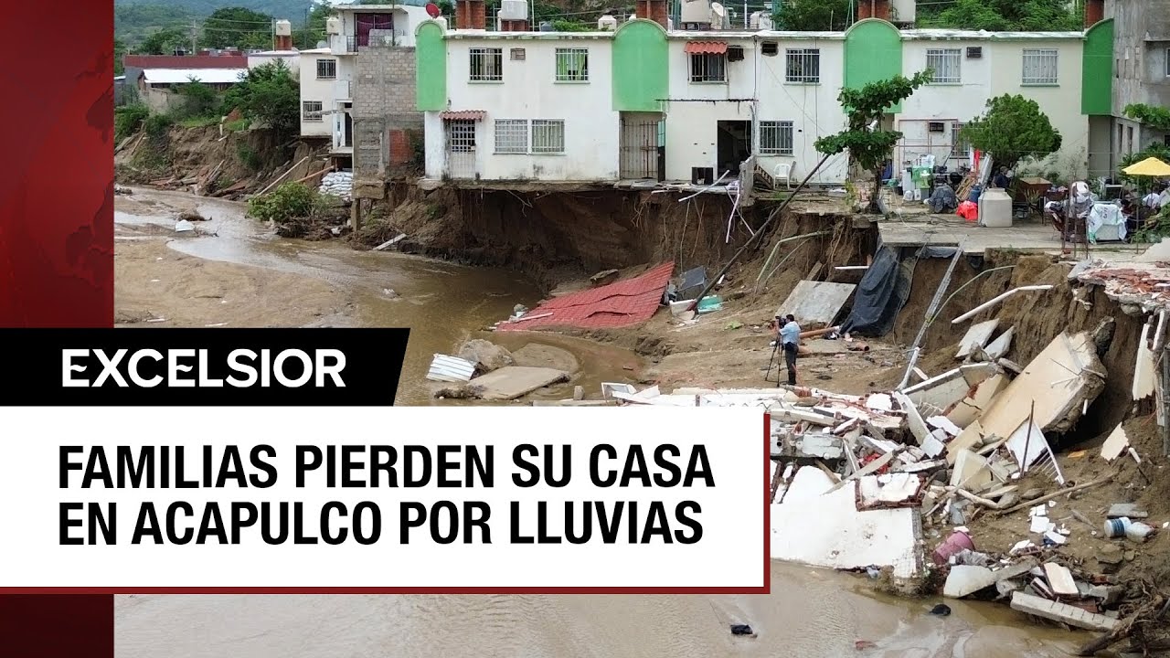 Casas colapsan en Acapulco, Guerrero, por el huracán John