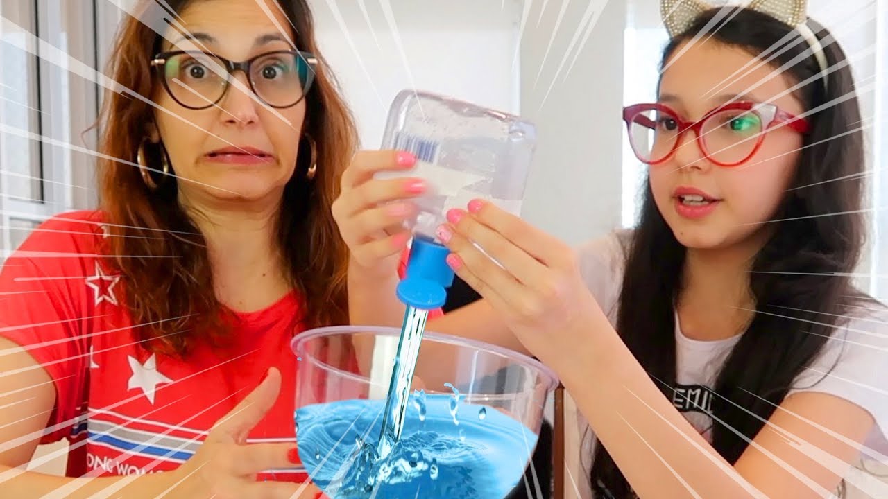 DESAFIO FAZENDO SLIME WATER - SLIME CHALLENGE | Luluca