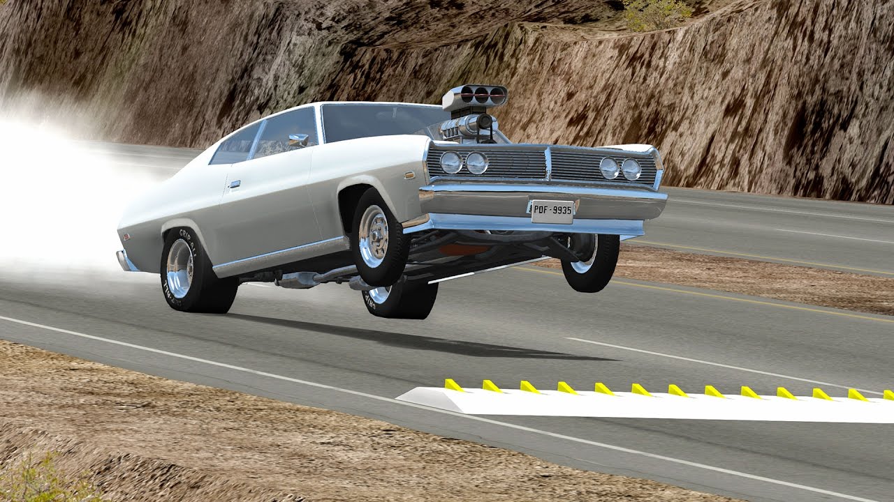 Spike Strip High Speed Crashes #5 (Cinematic) – BeamNG Drive
