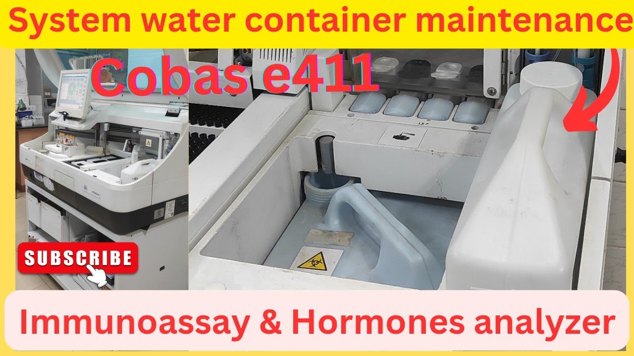 System water container maintenance | Cobas e411 | @medicallabtechnologysajal6903